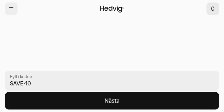 Hedvig rabattkod SAVE-10