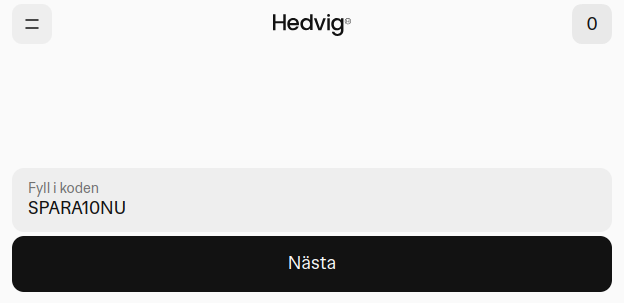 Hedvig rabattkod SPARA10NU